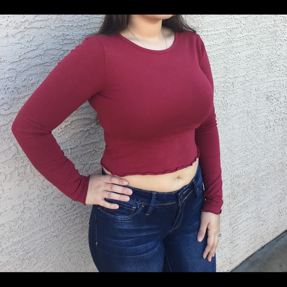 H&M Long Sleeve Crop Top